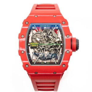 APS Factory Richard Mille RM 35 02 44.5mm Red Carbon Fiber Red Rubber Strap Skeletonized Dial 7 Clean Factory Watch