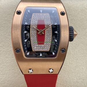BBA Factory Richard Mille RM 07 31.4mm Rose Gold Red Rubber Strap Skeletonized Red Dial 22 BBA Factory Richard Mille RM 07 31.4mm Rose Gold Red Rubber Strap Skeletonized Red Dial 1 Clean Factory Watch