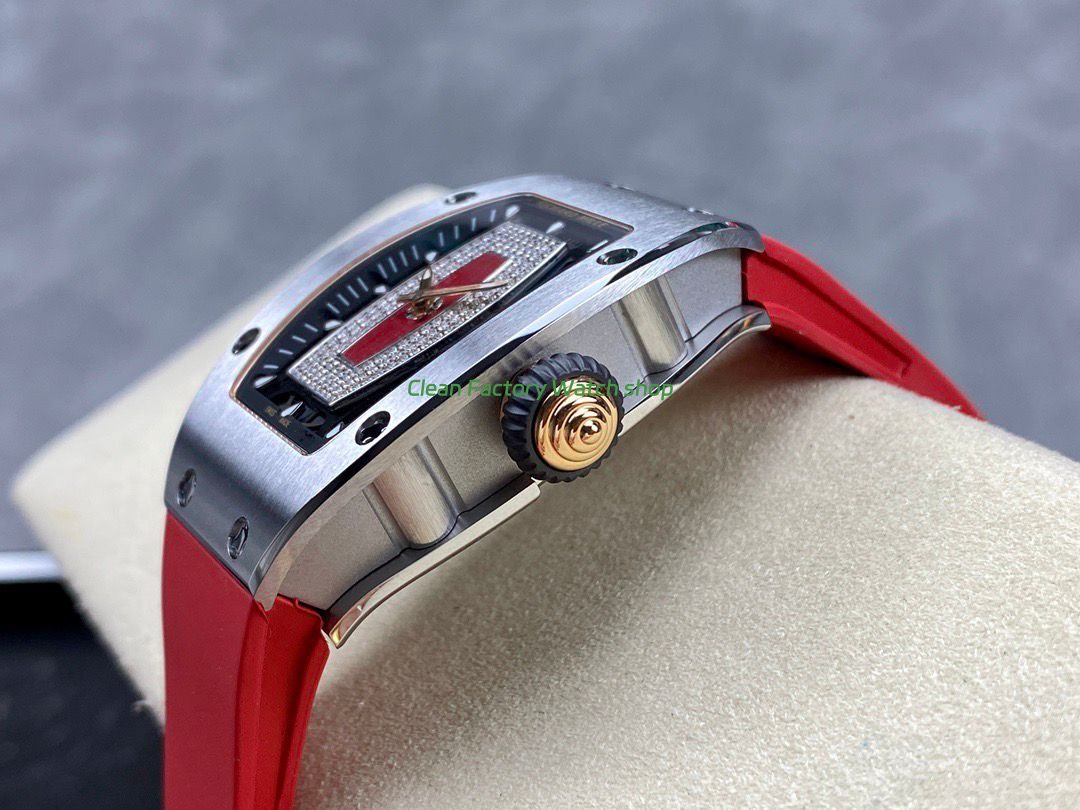 BBA Factory Richard Mille RM 07 31.4mm Steel Red Rubber Strap Skeletonized Red Dial (3) BBA Factory Richard Mille RM 07 31.4mm Steel Red Rubber Strap Skeletonized Red Dial (3)
