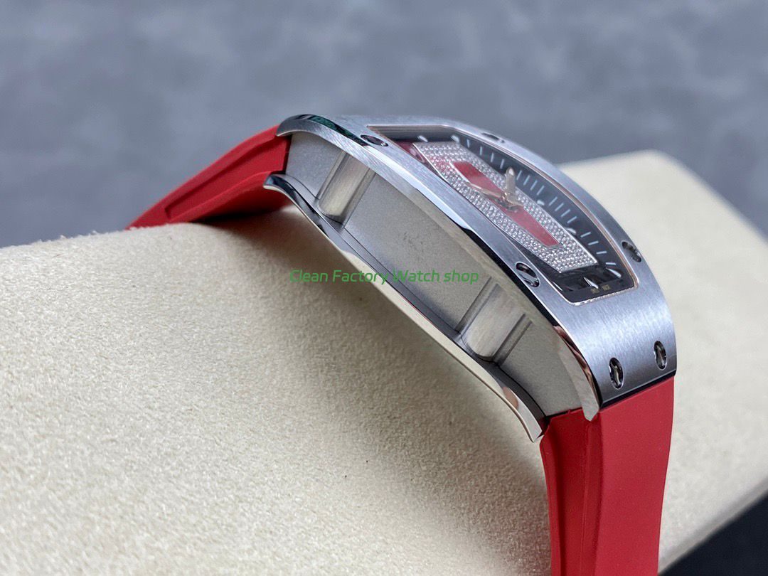BBA Factory Richard Mille RM 07 31.4mm Steel Red Rubber Strap Skeletonized Red Dial (4) BBA Factory Richard Mille RM 07 31.4mm Steel Red Rubber Strap Skeletonized Red Dial (4)