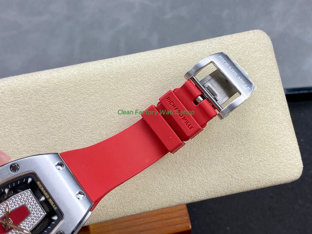 BBA Factory Richard Mille RM 07 31.4mm Steel Red Rubber Strap Skeletonized Red Dial (8) BBA Factory Richard Mille RM 07 31.4mm Steel Red Rubber Strap Skeletonized Red Dial (8)
