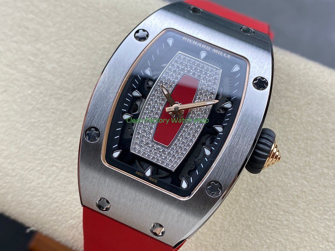 BBA Factory Richard Mille RM 07 31.4mm Steel Red Rubber Strap Skeletonized Red Dial (9) BBA Factory Richard Mille RM 07 31.4mm Steel Red Rubber Strap Skeletonized Red Dial (9)