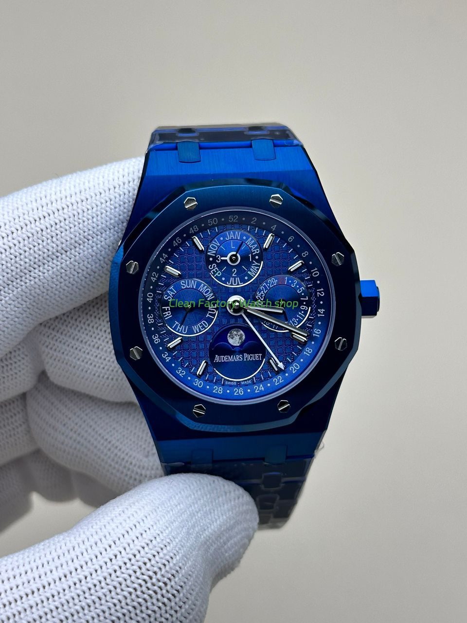 BBR Factory Audemars Piguet Royal Oak Perpetual Calendar 26579CS.OO .1225CS.01 41mm Blue Dial 5 Clean Factory Watch