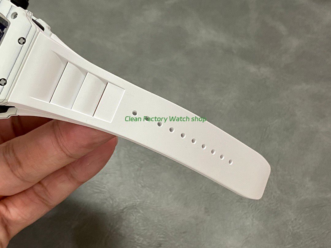 BBR Factory Richard Mille RM 35-01 42mm White Carbon Fiber White Rubber Strap White Skeletonized Dial (2) BBR Factory Richard Mille RM 35-01 42mm White Carbon Fiber White Rubber Strap White Skeletonized Dial (2)