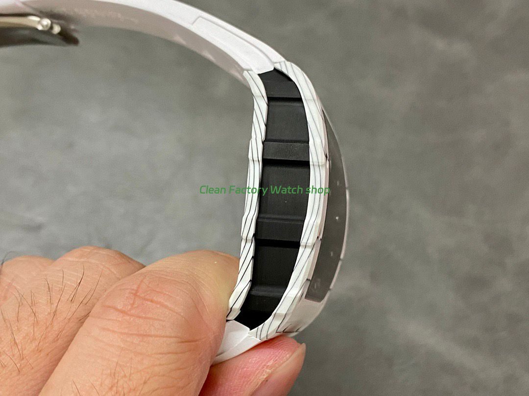 BBR Factory Richard Mille RM 35-01 42mm White Carbon Fiber White Rubber Strap White Skeletonized Dial (4) BBR Factory Richard Mille RM 35-01 42mm White Carbon Fiber White Rubber Strap White Skeletonized Dial (4)