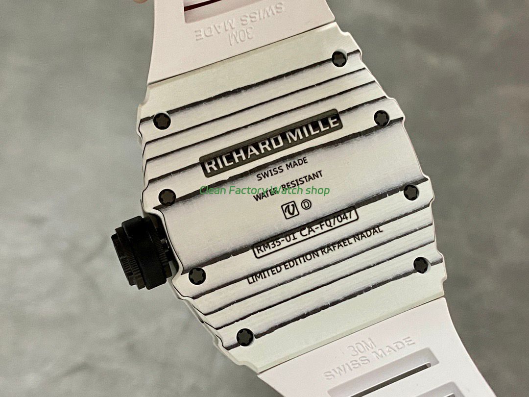BBR Factory Richard Mille RM 35-01 42mm White Carbon Fiber White Rubber Strap White Skeletonized Dial (6) BBR Factory Richard Mille RM 35-01 42mm White Carbon Fiber White Rubber Strap White Skeletonized Dial (6)