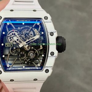 BBR Factory Richard Mille RM 35-01 42mm White Carbon Fiber White Rubber Strap White Skeletonized Dial 16 BBR Factory Richard Mille RM 35 01 42mm White Carbon Fiber White Rubber Strap White Skeletonized Dial 8 Clean Factory Watch