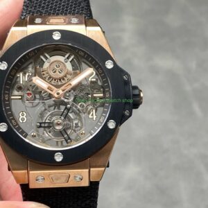HB Factory Hublot Big Bang Tourbillon 429.NS .0170.RX .YOS 45mm Rose Gold Canvas Strap C 5 Clean Factory Watch