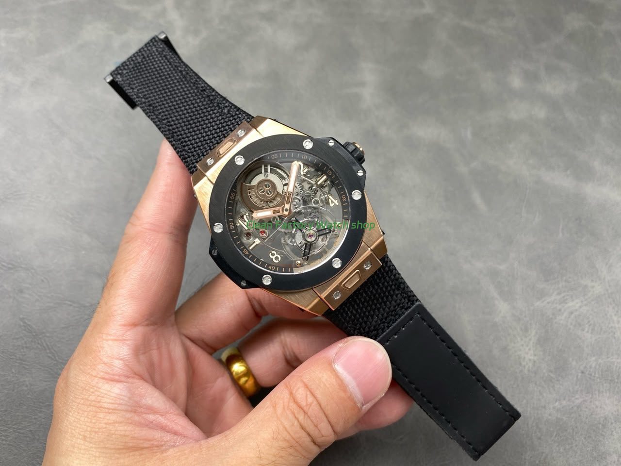 HB Factory Hublot Big Bang Tourbillon 429.NS.0170.RX.YOS 45mm Rose Gold Canvas Strap C (9) HB Factory Hublot Big Bang Tourbillon 429.NS.0170.RX.YOS 45mm Rose Gold Canvas Strap C (9)