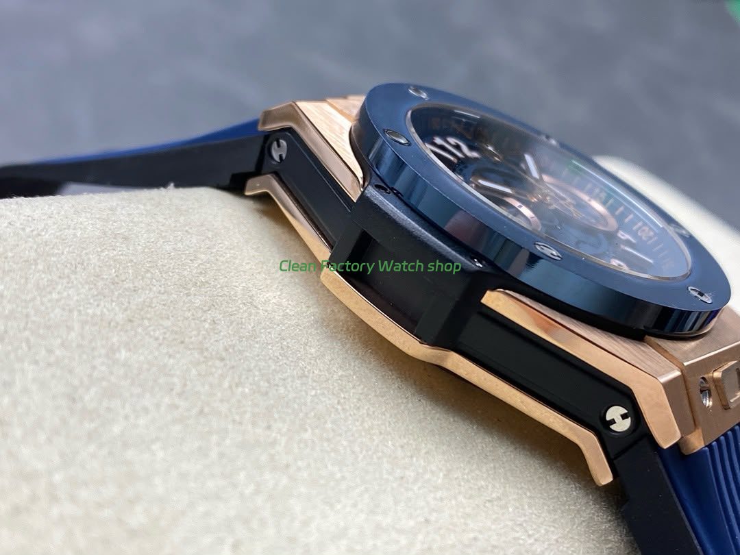 HB Factory Hublot Big Bang Unico 421.OL.5180.RX 45mm Rose Gold Rubber Strap Skeletonized Blue Dial (6) HB Factory Hublot Big Bang Unico 421.OL.5180.RX 45mm Rose Gold Rubber Strap Skeletonized Blue Dial (6)