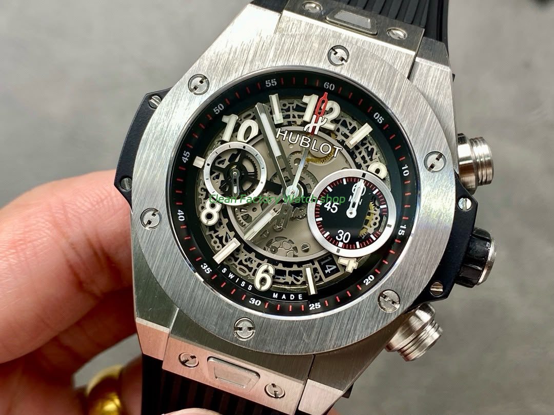 HB Factory Hublot Big Bang Unico 45mm 411.NX.1170.RX Titanium Rubber Strap Skeletonized Dial (6) HB Factory Hublot Big Bang Unico 45mm 411.NX.1170.RX Titanium Rubber Strap Skeletonized Dial (6)