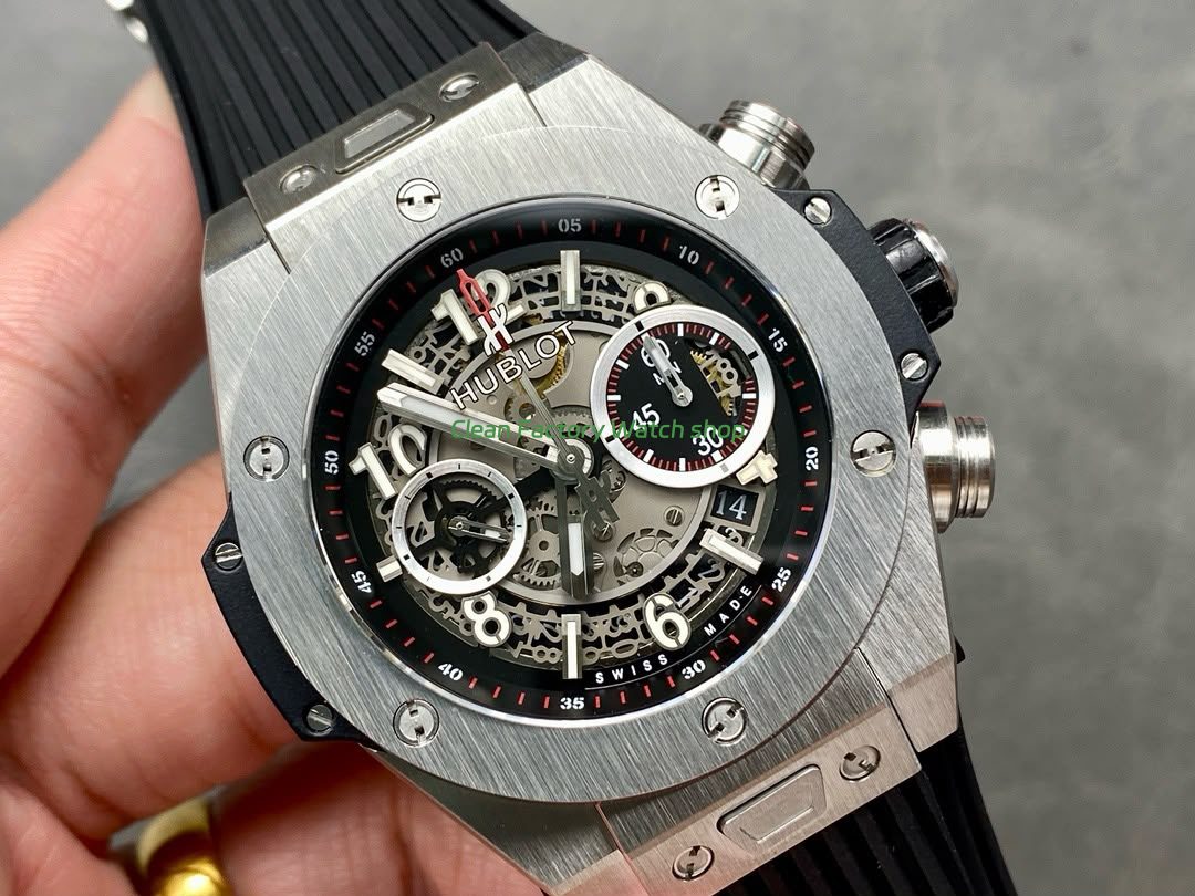 HB Factory Hublot Big Bang Unico 45mm 411.NX.1170.RX Titanium Rubber Strap Skeletonized Dial (7) HB Factory Hublot Big Bang Unico 45mm 411.NX.1170.RX Titanium Rubber Strap Skeletonized Dial (7)