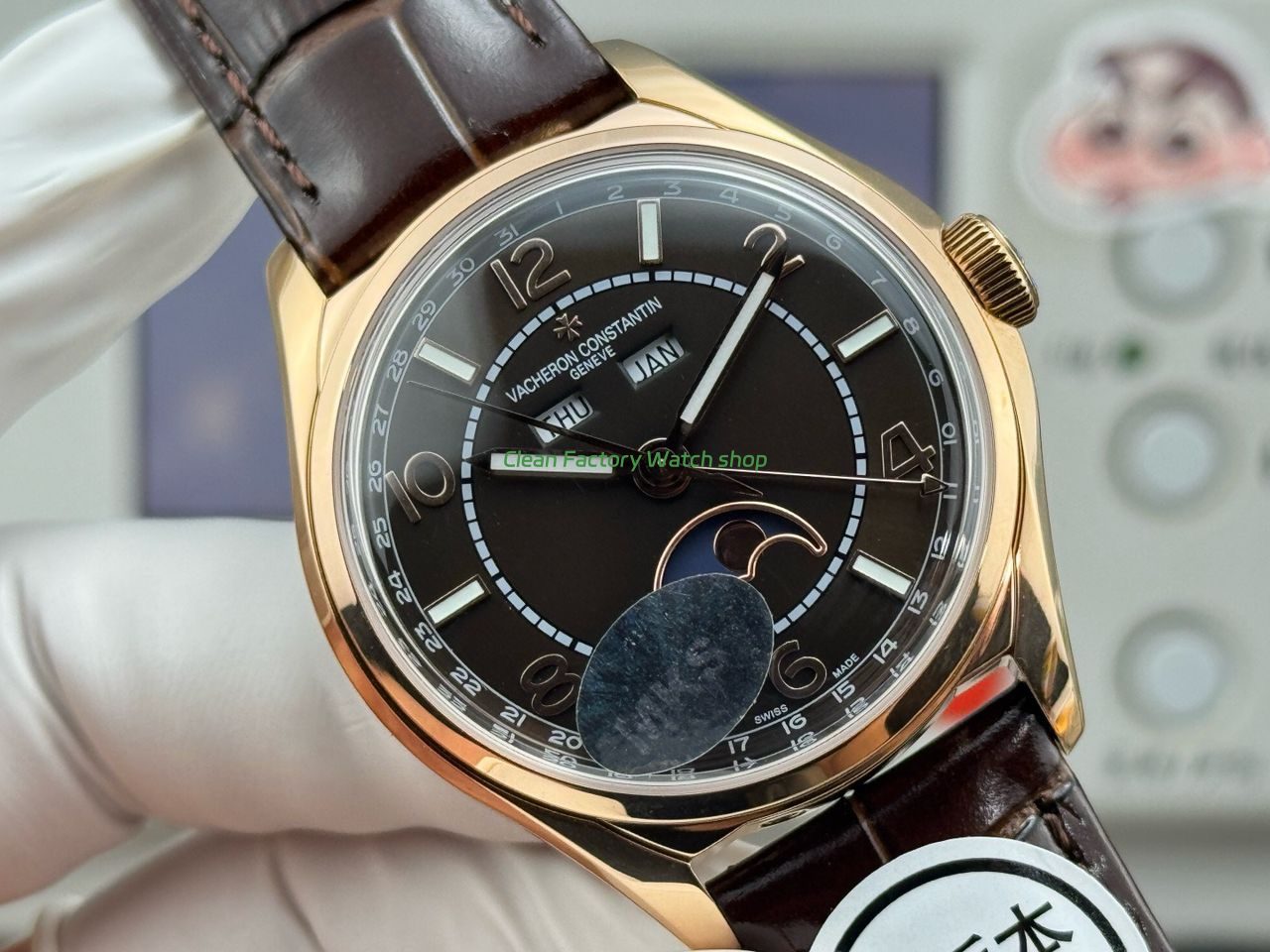 MKS Factory Vacheron Constantin Fiftysix 4000E 40mm Rose Gold Leather Strap Arabic Numerals Black Dial (10) MKS Factory Vacheron Constantin Fiftysix 4000E 40mm Rose Gold Leather Strap Arabic Numerals Black Dial (10)