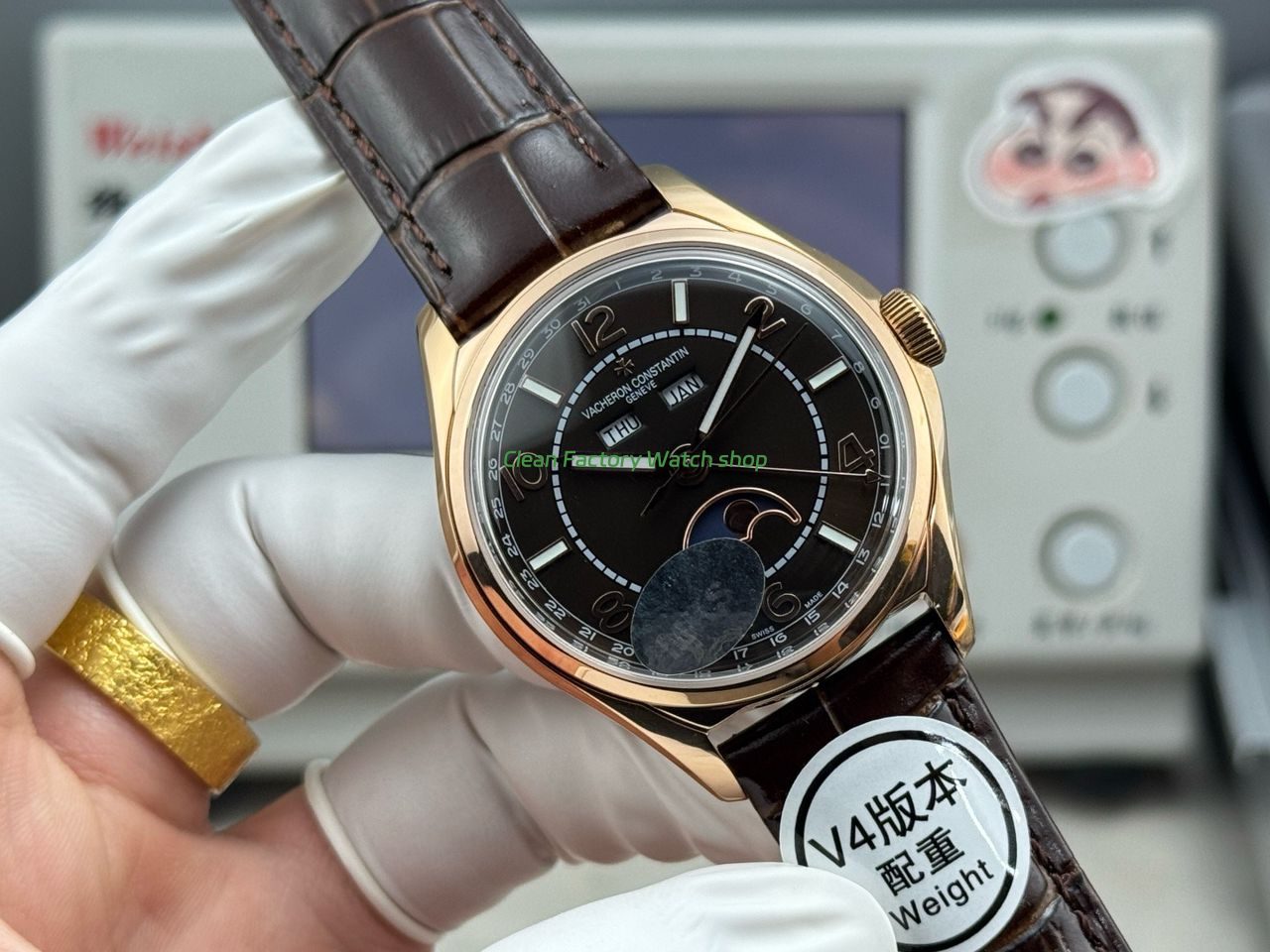 MKS Factory Vacheron Constantin Fiftysix 4000E 40mm Rose Gold Leather Strap Arabic Numerals Black Dial (7) MKS Factory Vacheron Constantin Fiftysix 4000E 40mm Rose Gold Leather Strap Arabic Numerals Black Dial (7)