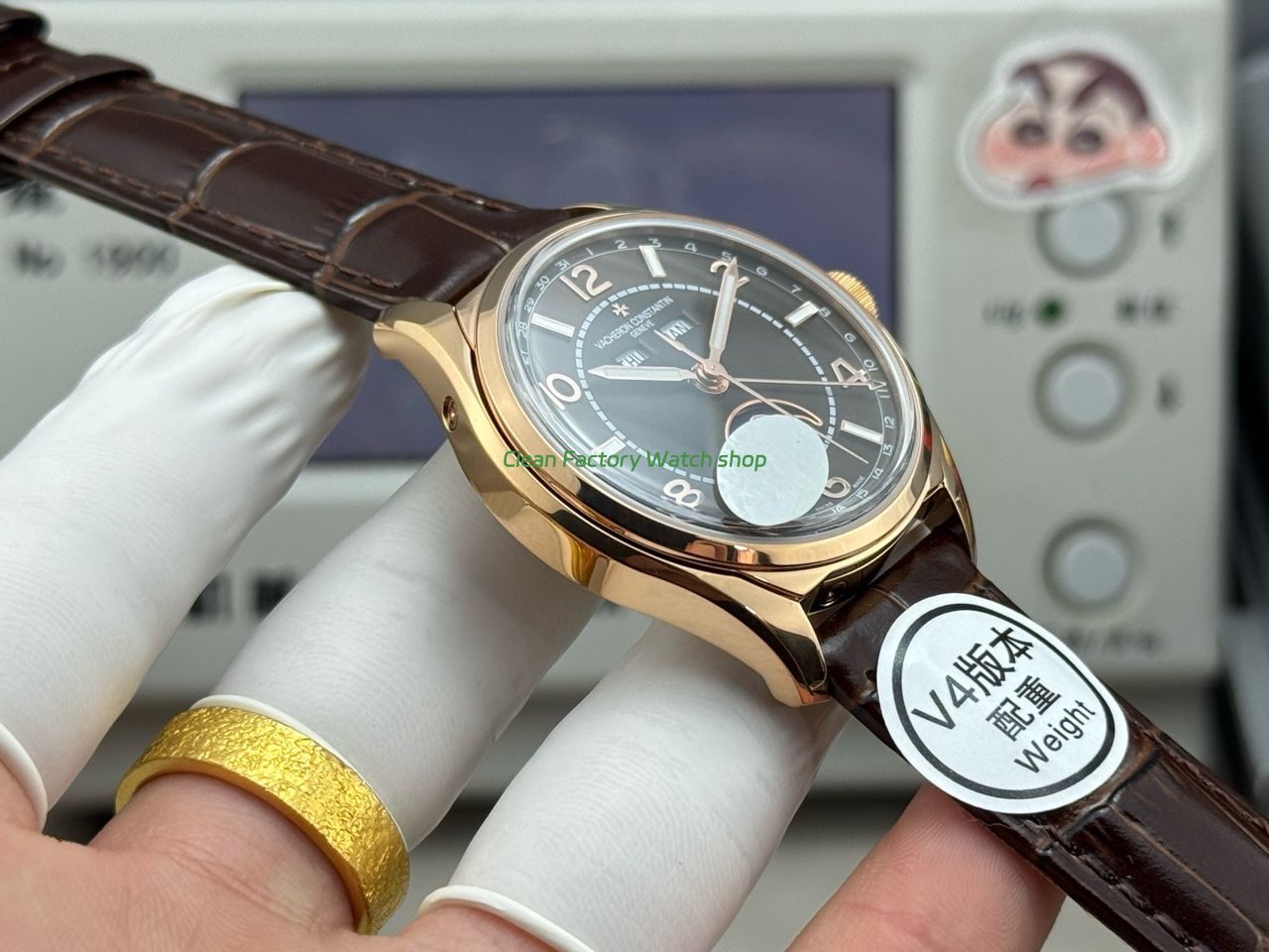 MKS Factory Vacheron Constantin Fiftysix 4000E 40mm Rose Gold Leather Strap Arabic Numerals Black Dial (9) MKS Factory Vacheron Constantin Fiftysix 4000E 40mm Rose Gold Leather Strap Arabic Numerals Black Dial (9)