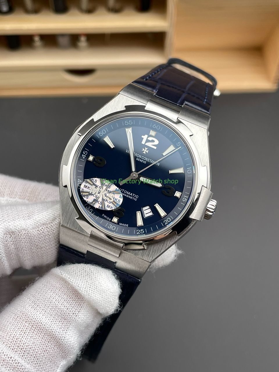 MKS Factory Vacheron Constantin Overseas 47040000A-9008 Leather Strap Arabic Numerals Blue Dial (6) MKS Factory Vacheron Constantin Overseas 47040000A-9008 Leather Strap Arabic Numerals Blue Dial (6)
