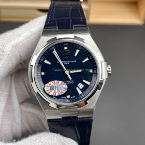 MKS Factory Vacheron Constantin Overseas 47040000A 9008 Leather Strap Arabic Numerals Blue Dial 9 Clean Factory Watch