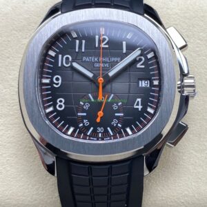MMA Factory Patek Philippe Aquanaut 5968A-001 42.2mm Steel Rubber Strap Black Dial