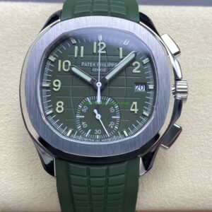 MMA Factory Patek Philippe Aquanaut 5968G-010 42.2mm White Gold Green Rubber Strap Green Dial
