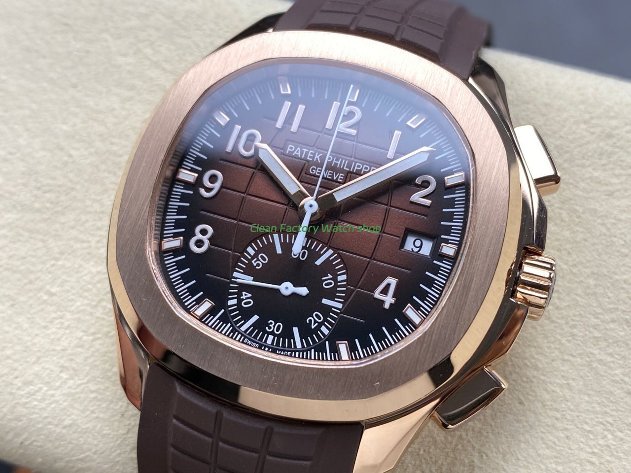 MMA Factory Patek Philippe Aquanaut 5968R-0001 42.2mm Rose Gold Brown Rubber Strap Arabic Numerals Brown Dial (8) MMA Factory Patek Philippe Aquanaut 5968R-0001 42.2mm Rose Gold Brown Rubber Strap Arabic Numerals Brown Dial (8)