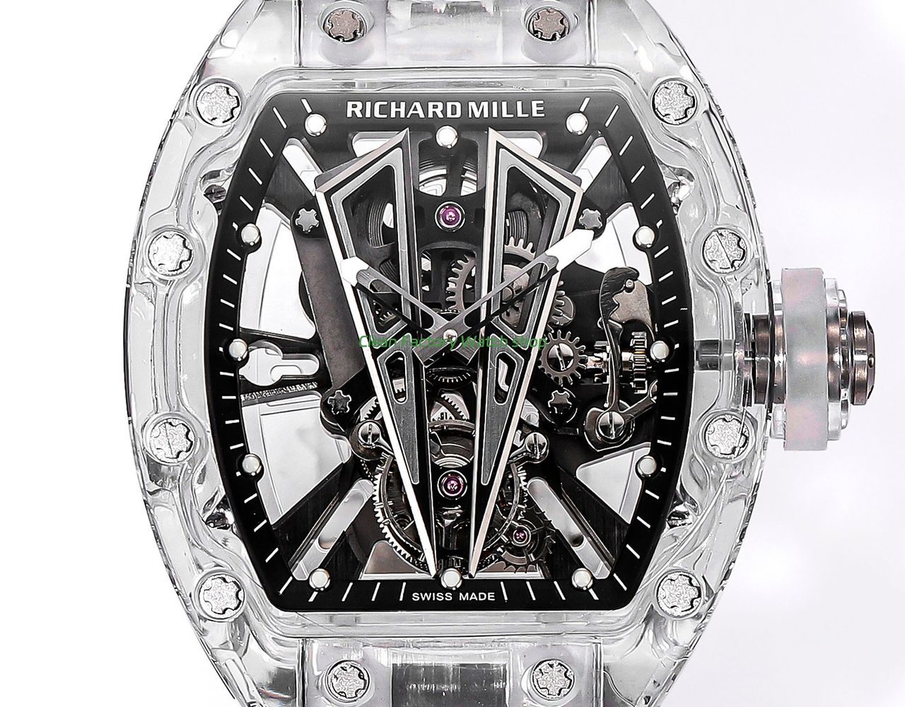 MS Factory Richard Mille RM 27-03 44mm Synthetic Sapphire Emulsion Rubber Strap Skeletonized Dial 1 MS Factory Richard Mille RM 27 03 44mm Synthetic Sapphire Emulsion Rubber Strap Skeletonized Dial 4 Clean Factory Watch