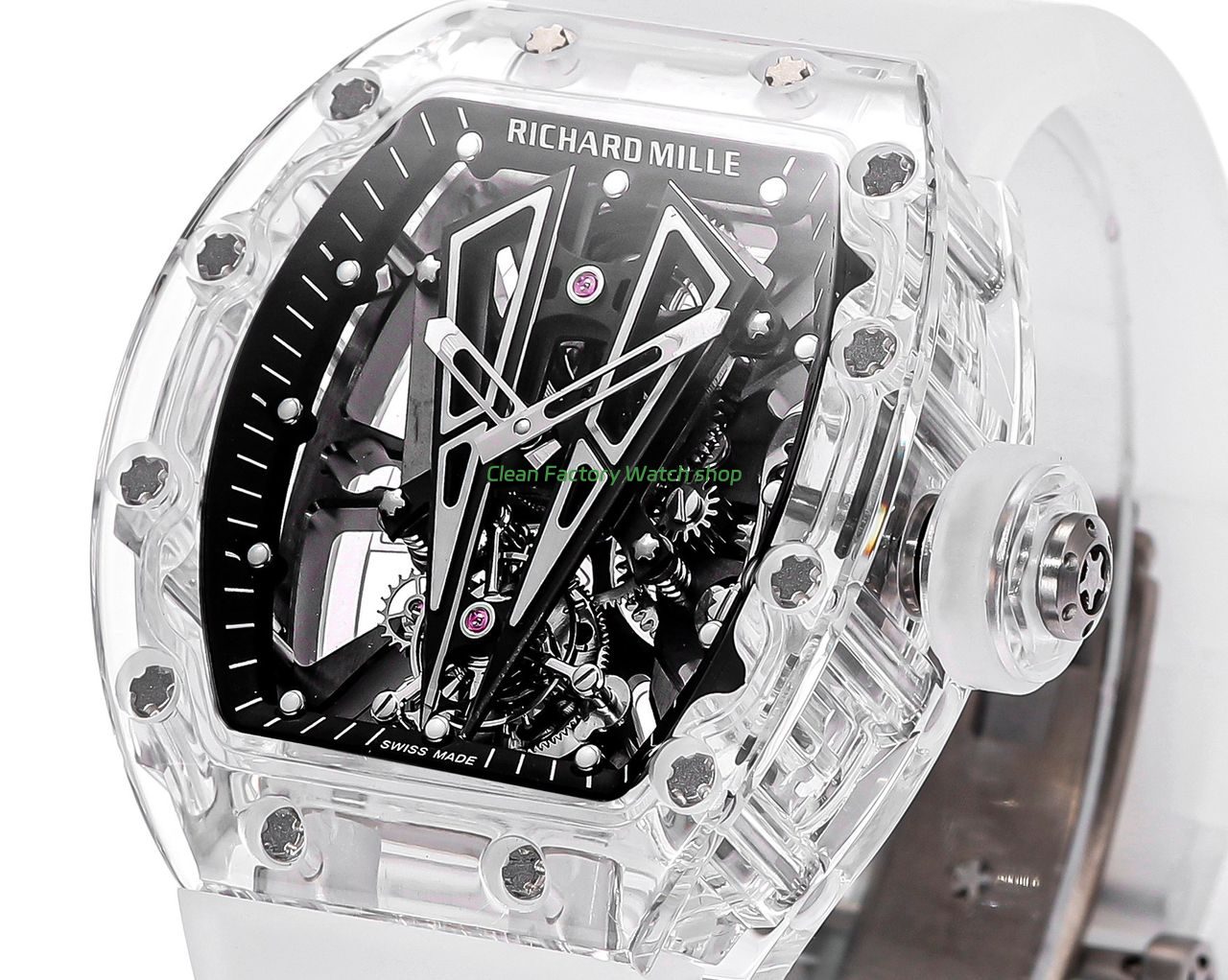 MS Factory Richard Mille RM 27-03 44mm Synthetic Sapphire Emulsion Rubber Strap Skeletonized Dial (5) MS Factory Richard Mille RM 27-03 44mm Synthetic Sapphire Emulsion Rubber Strap Skeletonized Dial (5)
