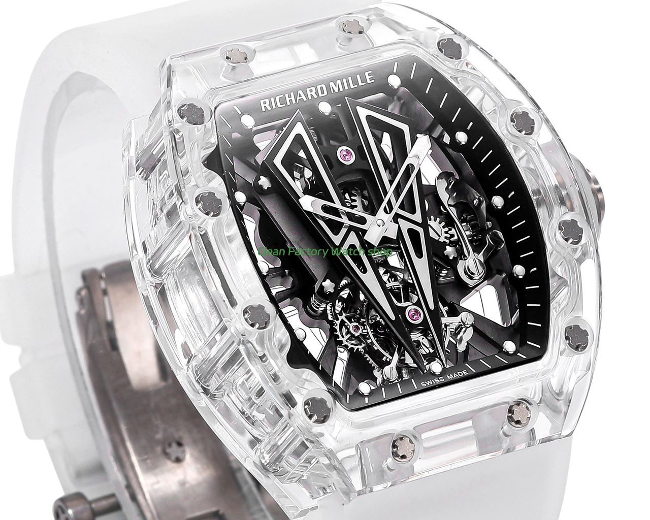 MS Factory Richard Mille RM 27-03 44mm Synthetic Sapphire Emulsion Rubber Strap Skeletonized Dial (6) MS Factory Richard Mille RM 27-03 44mm Synthetic Sapphire Emulsion Rubber Strap Skeletonized Dial (6)