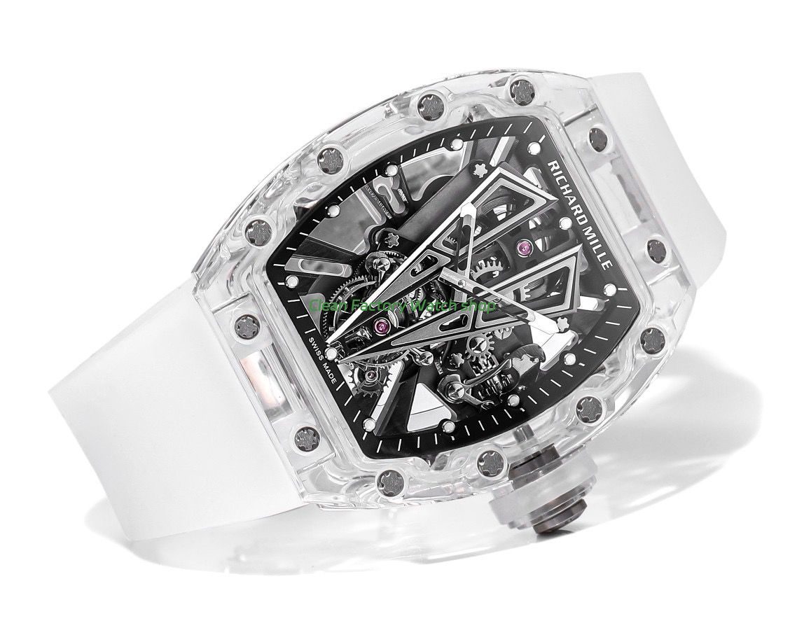 MS Factory Richard Mille RM 27-03 44mm Synthetic Sapphire Emulsion Rubber Strap Skeletonized Dial (8) MS Factory Richard Mille RM 27-03 44mm Synthetic Sapphire Emulsion Rubber Strap Skeletonized Dial (8)