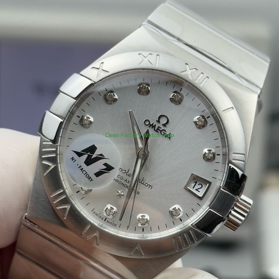 N1 Factory Omega Constellation 123.10.38.21.52.001 38mm Full Steel Diamond Silver Dial (2) N1 Factory Omega Constellation 123.10.38.21.52.001 38mm Full Steel Diamond Silver Dial (2)