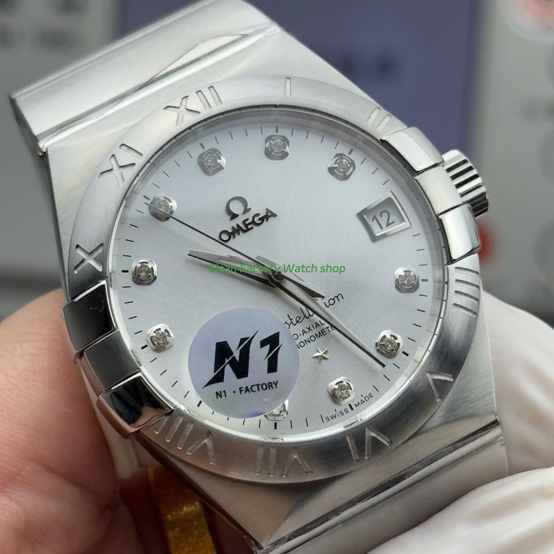 N1 Factory Omega Constellation 123.10.38.21.52.001 38mm Full Steel Diamond Silver Dial (6) N1 Factory Omega Constellation 123.10.38.21.52.001 38mm Full Steel Diamond Silver Dial (6)
