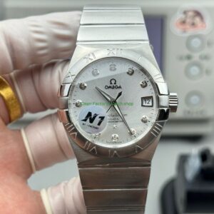 N1 Factory Omega Constellation 123.10.38.21.52.001 38mm Full Steel Diamond Silver Dial