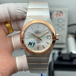 N1 Factory Omega Constellation 123.20.38.21.02.001 38mm Half Rose Gold Silver Dial