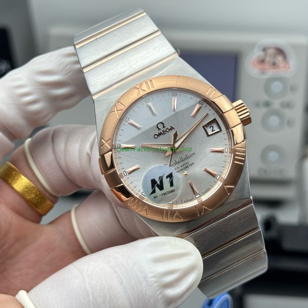 N1 Factory Omega Constellation 123.20.38.21.02.001 38mm Half Rose Gold Silver Dial (6) N1 Factory Omega Constellation 123.20.38.21.02.001 38mm Half Rose Gold Silver Dial (6)