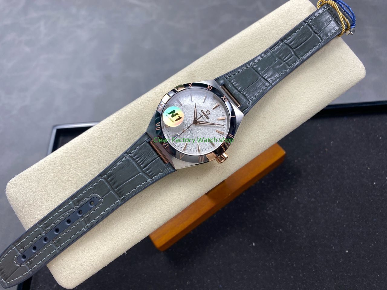 N1 Factory Omega Constellation 131.23.41.21.06.001 41mm Half Yellow Glod Black Leather Strap Grey Dial (6) N1 Factory Omega Constellation 131.23.41.21.06.001 41mm Half Yellow Glod Black Leather Strap Grey Dial (6)