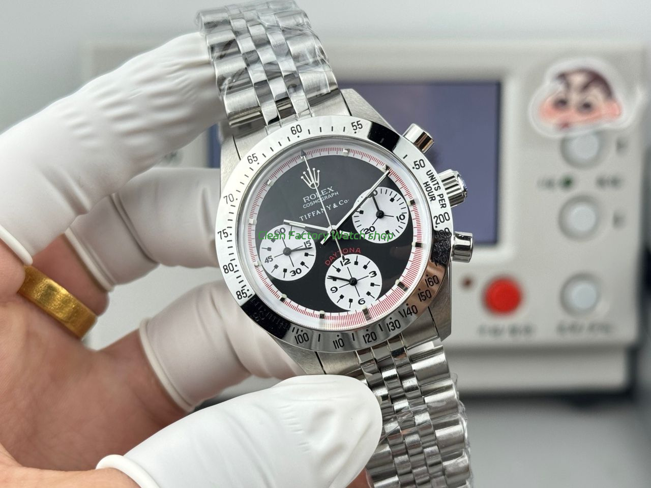 SN Factory Rolex Daytona Tiffany & Co 37mm Full Steel Black Dial (1) SN Factory Rolex Daytona Tiffany & Co 37mm Full Steel Black Dial (1)