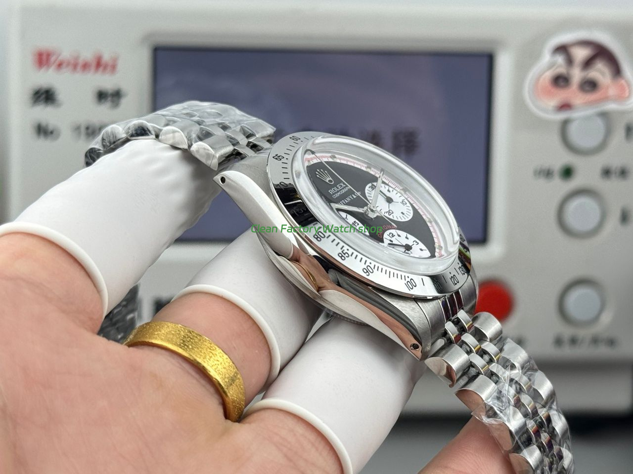 SN Factory Rolex Daytona Tiffany & Co 37mm Full Steel Black Dial (2) SN Factory Rolex Daytona Tiffany & Co 37mm Full Steel Black Dial (2)