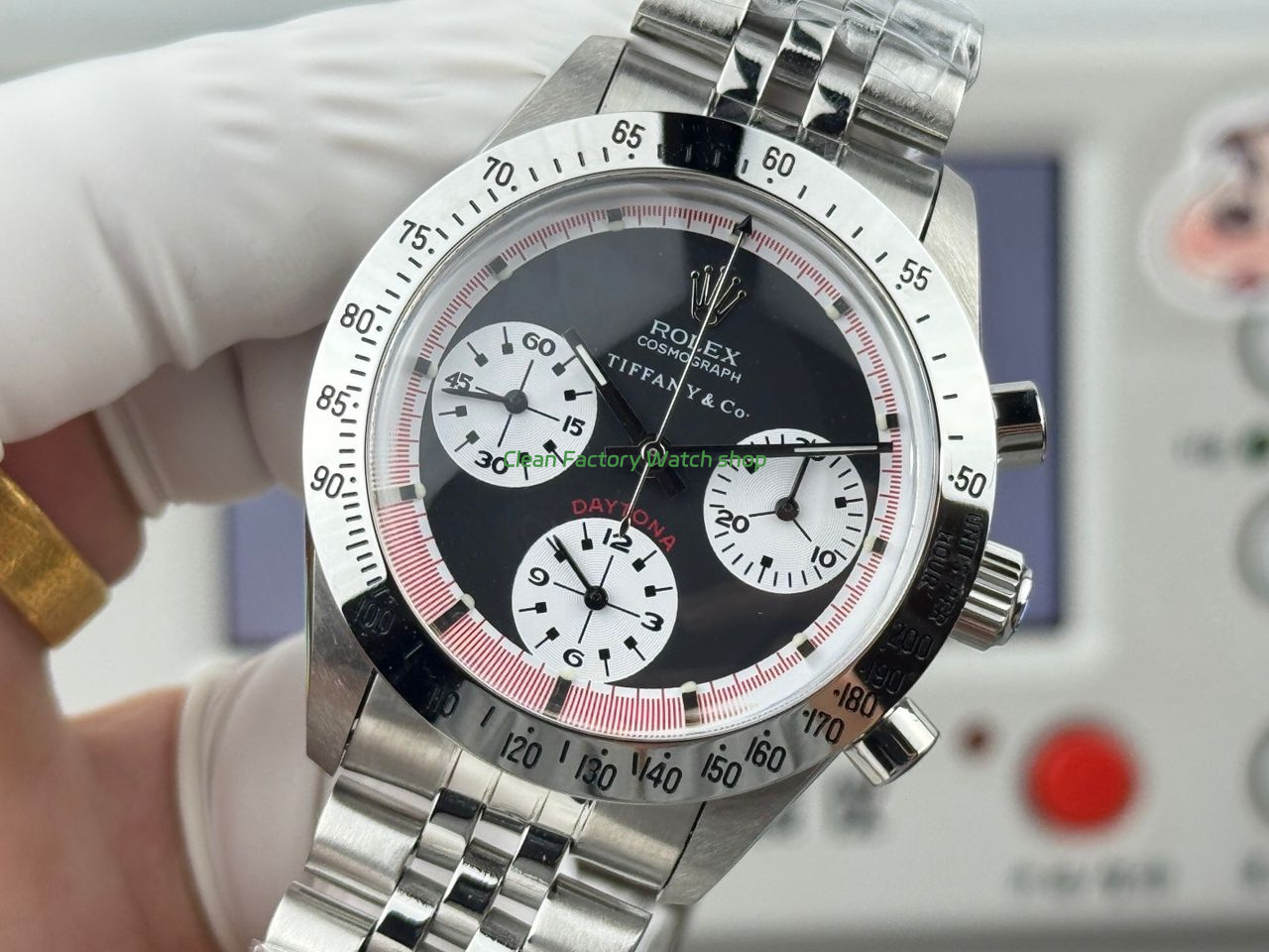 SN Factory Rolex Daytona Tiffany & Co 37mm Full Steel Black Dial (3) SN Factory Rolex Daytona Tiffany & Co 37mm Full Steel Black Dial (3)
