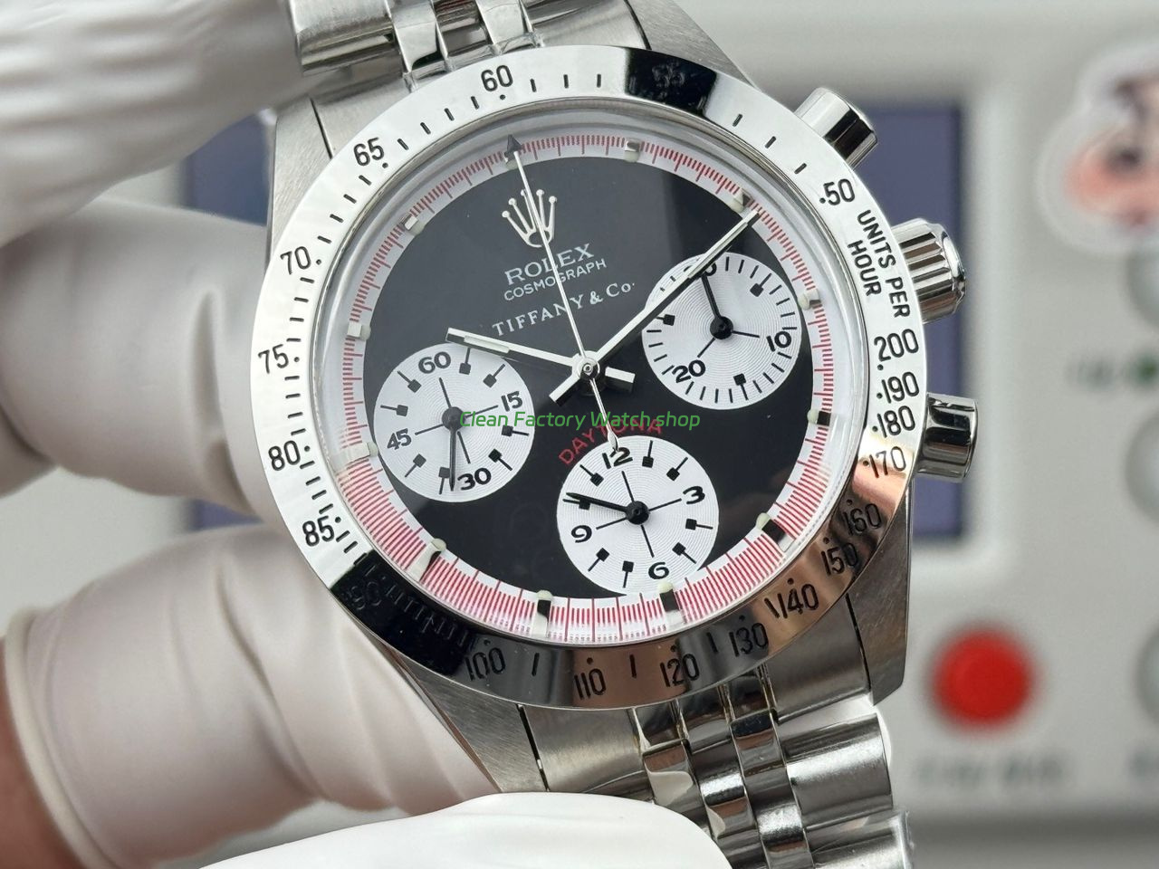 SN Factory Rolex Daytona Tiffany & Co 37mm Full Steel Black Dial (7) SN Factory Rolex Daytona Tiffany & Co 37mm Full Steel Black Dial (7)