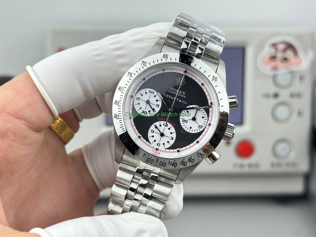 SN Factory Rolex Daytona Tiffany & Co 37mm Full Steel Black Dial (8) SN Factory Rolex Daytona Tiffany & Co 37mm Full Steel Black Dial (8)