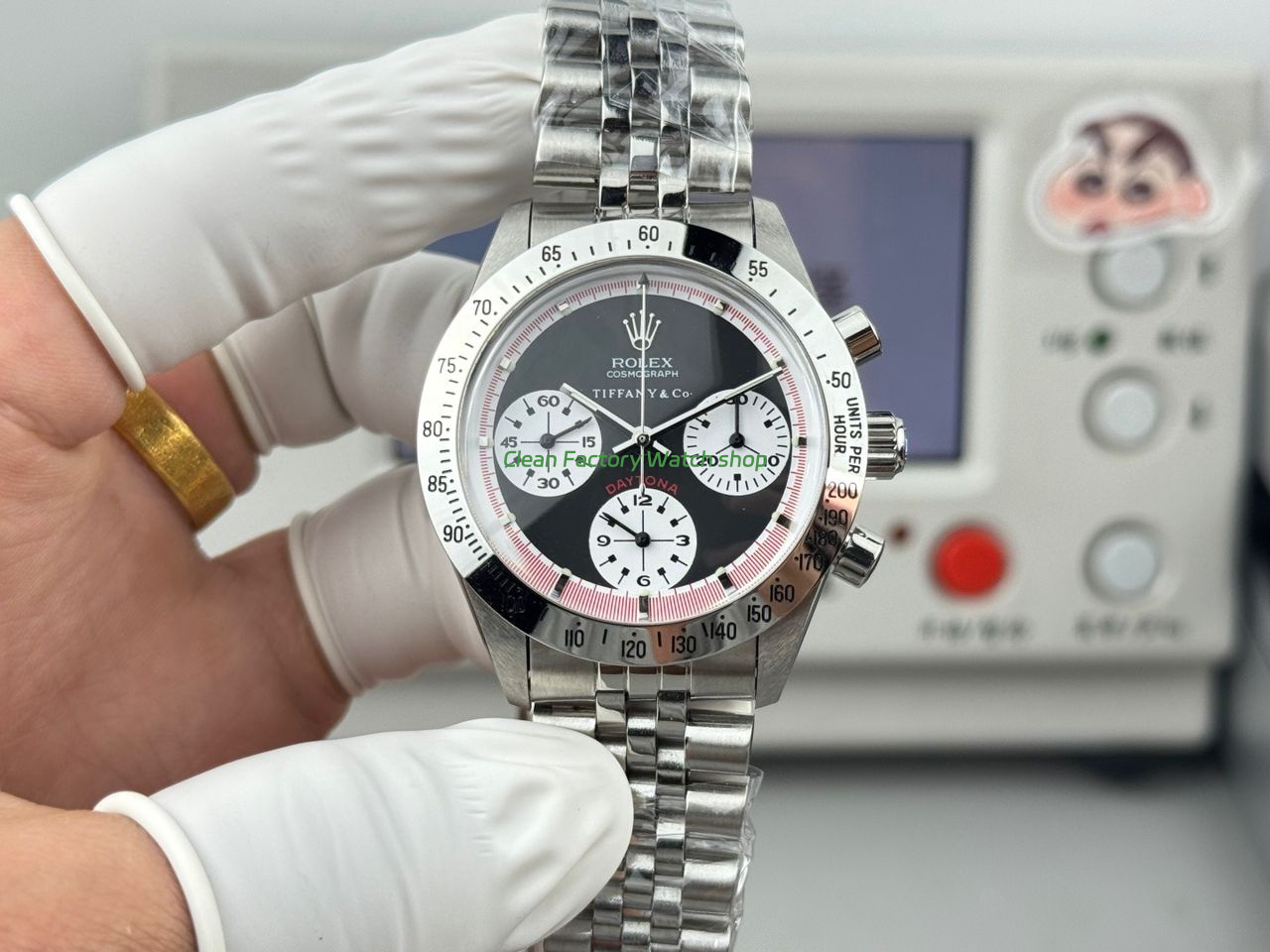 SN Factory Rolex Daytona Tiffany & Co 37mm Full Steel Black Dial 1 SN Factory Rolex Daytona Tiffany Co 37mm Full Steel Black Dial 9 Clean Factory Watch