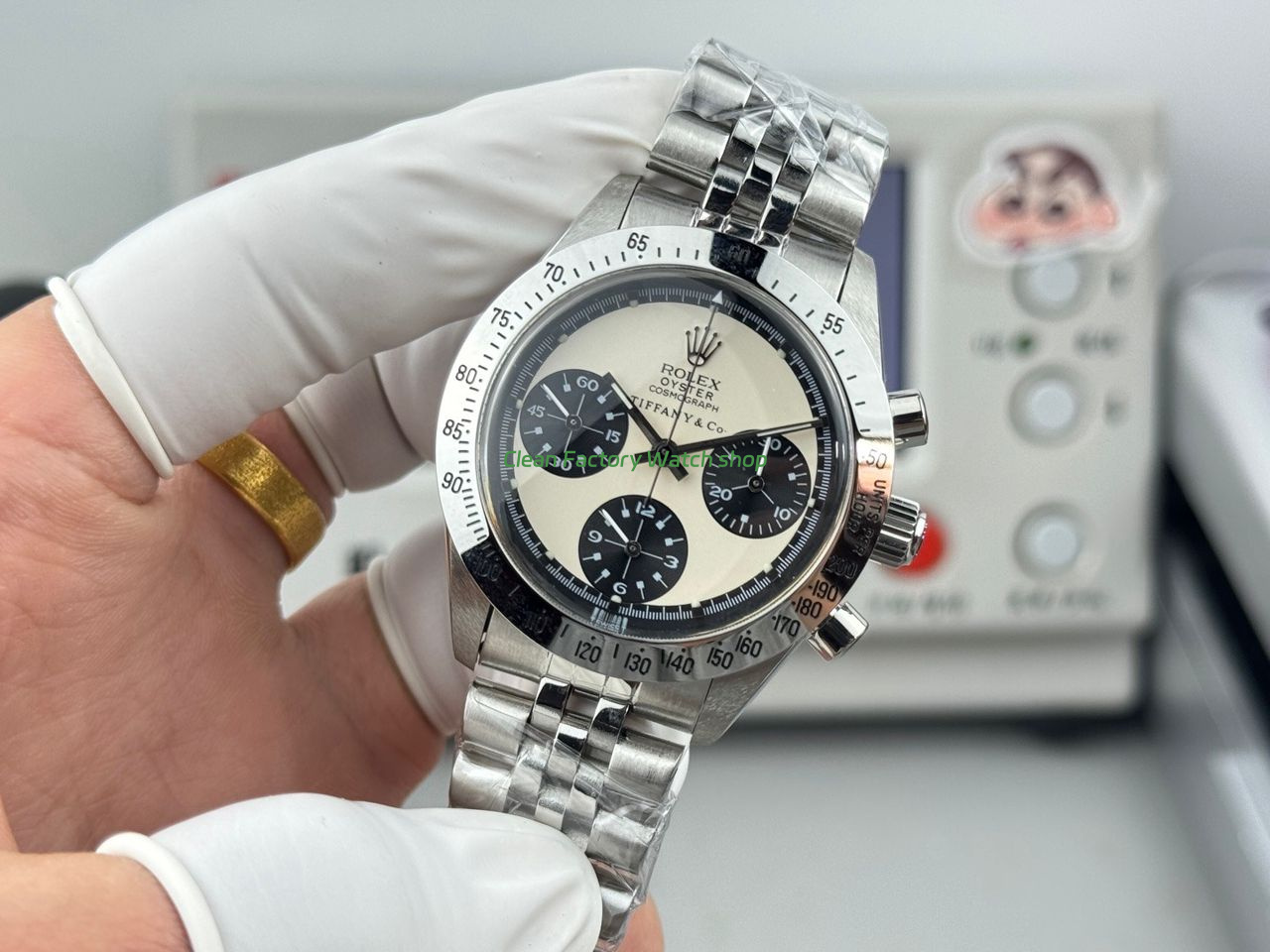 SN Factory Rolex Daytona Tiffany & Co 37mm Full Steel White Dial (1) SN Factory Rolex Daytona Tiffany & Co 37mm Full Steel White Dial (1)