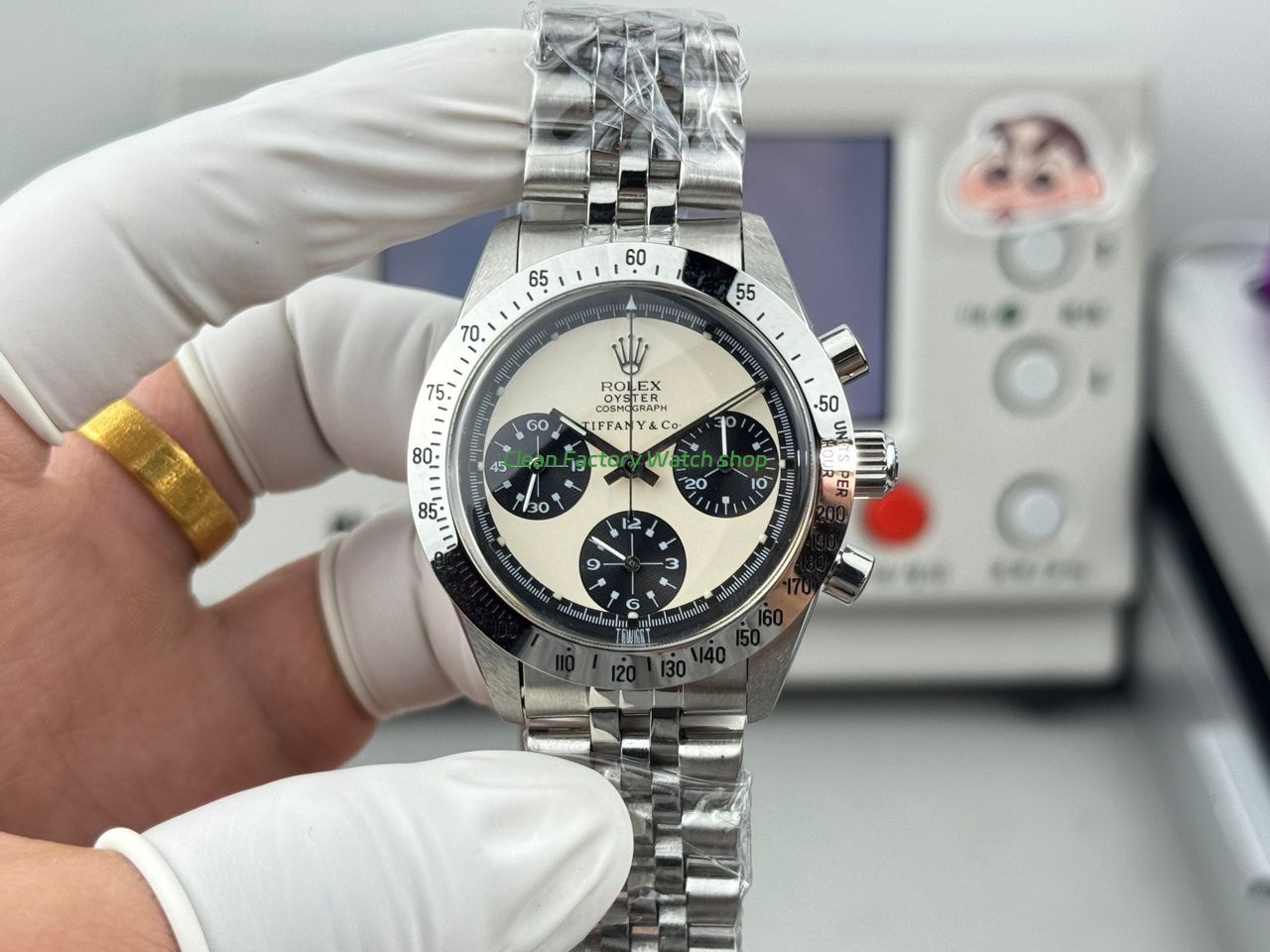 SN Factory Rolex Daytona Tiffany & Co 37mm Full Steel White Dial 1 SN Factory Rolex Daytona Tiffany Co 37mm Full Steel White Dial 2 Clean Factory Watch