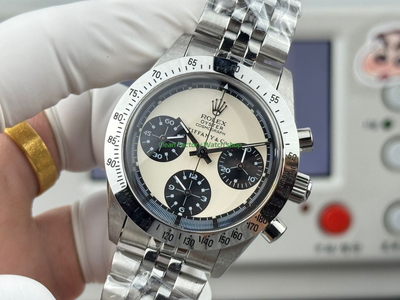 SN Factory Rolex Daytona Tiffany & Co 37mm Full Steel White Dial (3) SN Factory Rolex Daytona Tiffany & Co 37mm Full Steel White Dial (3)