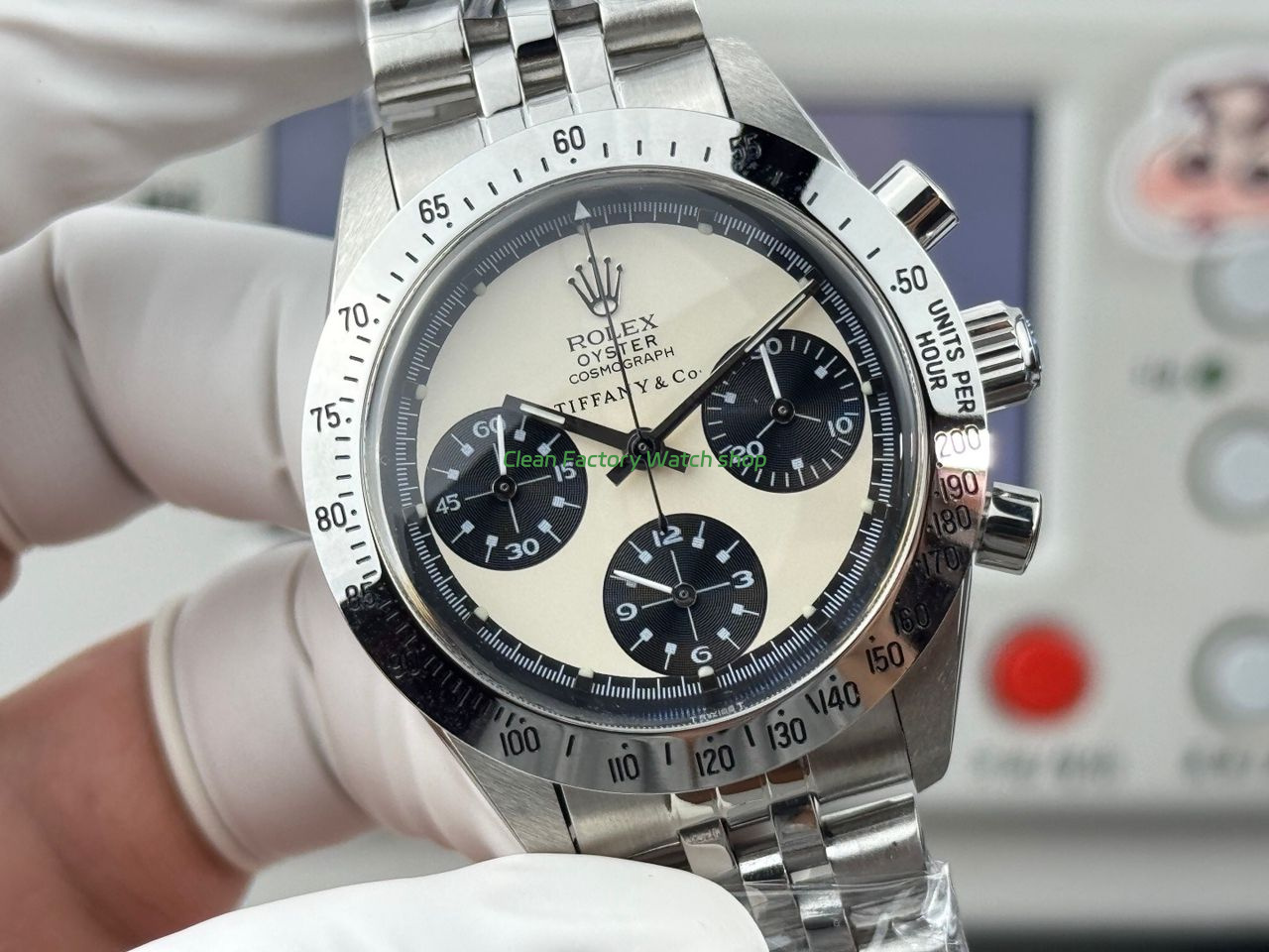 SN Factory Rolex Daytona Tiffany & Co 37mm Full Steel White Dial (5) SN Factory Rolex Daytona Tiffany & Co 37mm Full Steel White Dial (5)