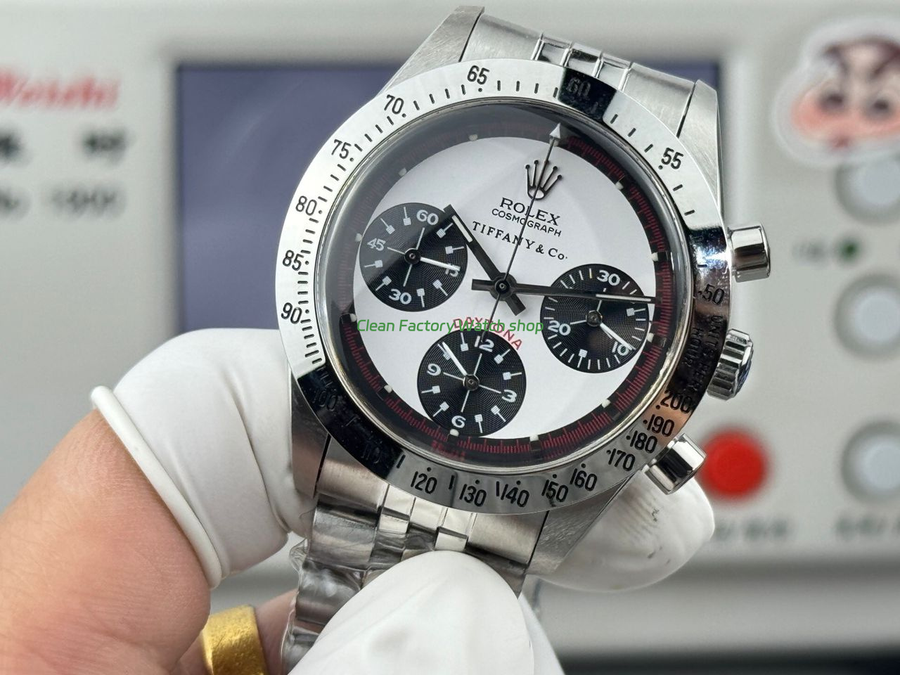 SN Factory Rolex Daytona Tiffany & Co 6239 37mm Full Steel White Dial (4) SN Factory Rolex Daytona Tiffany & Co 6239 37mm Full Steel White Dial (4)