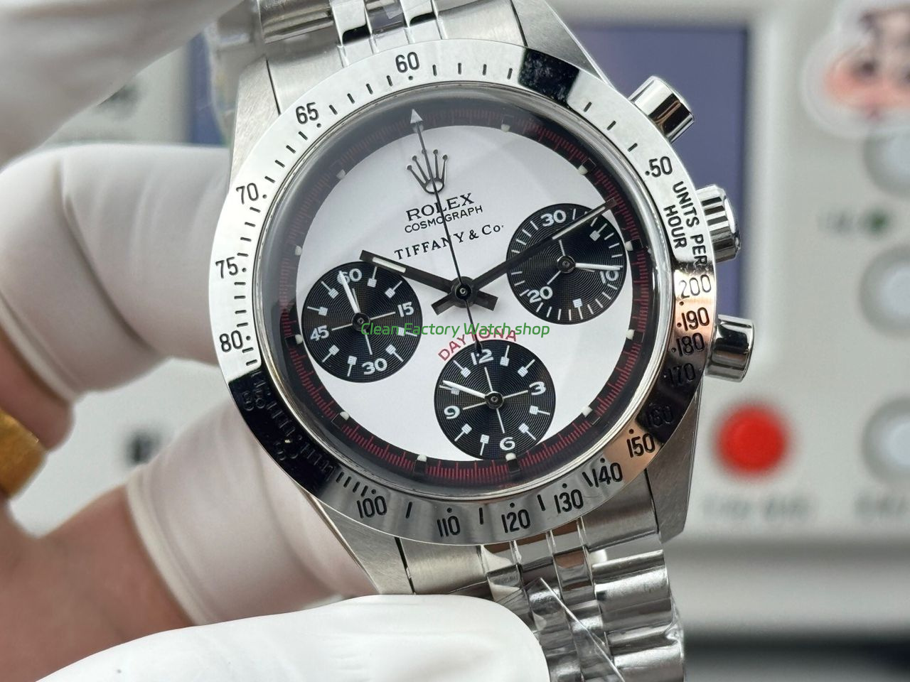 SN Factory Rolex Daytona Tiffany & Co 6239 37mm Full Steel White Dial (8) SN Factory Rolex Daytona Tiffany & Co 6239 37mm Full Steel White Dial (8)