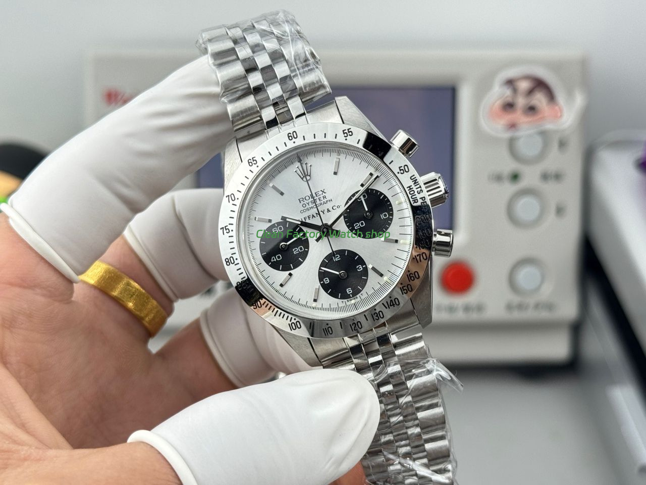 SN Factory Rolex Daytona Tiffany & Co 6265 37mm Full Steel White Dial (3) SN Factory Rolex Daytona Tiffany & Co 6265 37mm Full Steel White Dial (3)