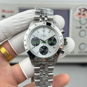 SN Factory Rolex Daytona Vintage 6265 37mm Full Steel White Dial 8 Clean Factory Watch