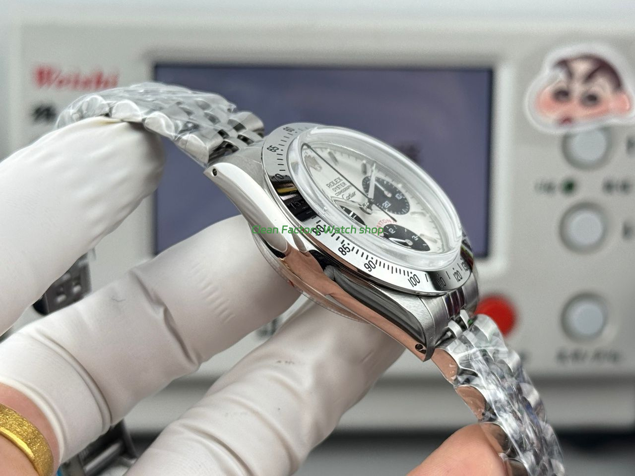 SN Factory Rolex Daytona Vintage Cartier 37mm Full Steel White Dial (1) SN Factory Rolex Daytona Vintage Cartier 37mm Full Steel White Dial (1)
