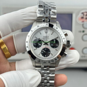 SN Factory Rolex Daytona Vintage Cartier 37mm Full Steel White Dial